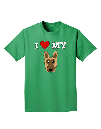 I Heart My - Cute German Shepherd Dog Adult Dark T-Shirt by TooLoud-Mens T-Shirt-TooLoud-Kelly-Green-Small-Davson Sales