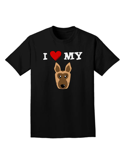 I Heart My - Cute German Shepherd Dog Adult Dark T-Shirt by TooLoud-Mens T-Shirt-TooLoud-Black-Small-Davson Sales