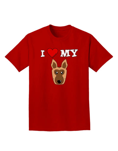 I Heart My - Cute German Shepherd Dog Adult Dark T-Shirt by TooLoud-Mens T-Shirt-TooLoud-Red-Small-Davson Sales