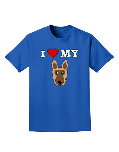 I Heart My - Cute German Shepherd Dog Adult Dark T-Shirt by TooLoud-Mens T-Shirt-TooLoud-Royal-Blue-Small-Davson Sales