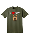 I Heart My - Cute German Shepherd Dog Adult Dark T-Shirt by TooLoud-Mens T-Shirt-TooLoud-Military-Green-Small-Davson Sales