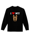 I Heart My - Cute German Shepherd Dog Adult Long Sleeve Dark T-Shirt by TooLoud-TooLoud-Black-Small-Davson Sales