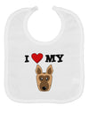 I Heart My - Cute German Shepherd Dog Baby Bib by TooLoud