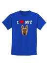 I Heart My - Cute German Shepherd Dog Childrens Dark T-Shirt by TooLoud-Childrens T-Shirt-TooLoud-Royal-Blue-X-Small-Davson Sales