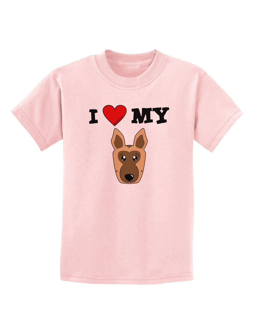 I Heart My - Cute German Shepherd Dog Childrens T-Shirt by TooLoud-Childrens T-Shirt-TooLoud-White-X-Small-Davson Sales