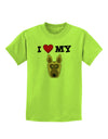 I Heart My - Cute German Shepherd Dog Childrens T-Shirt by TooLoud-Childrens T-Shirt-TooLoud-Lime-Green-X-Small-Davson Sales