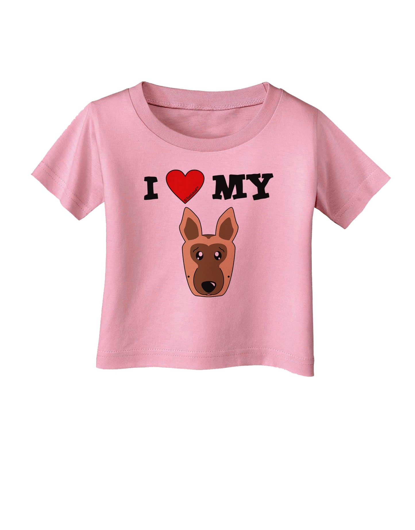 I Heart My - Cute German Shepherd Dog Infant T-Shirt by TooLoud-Infant T-Shirt-TooLoud-Candy-Pink-06-Months-Davson Sales