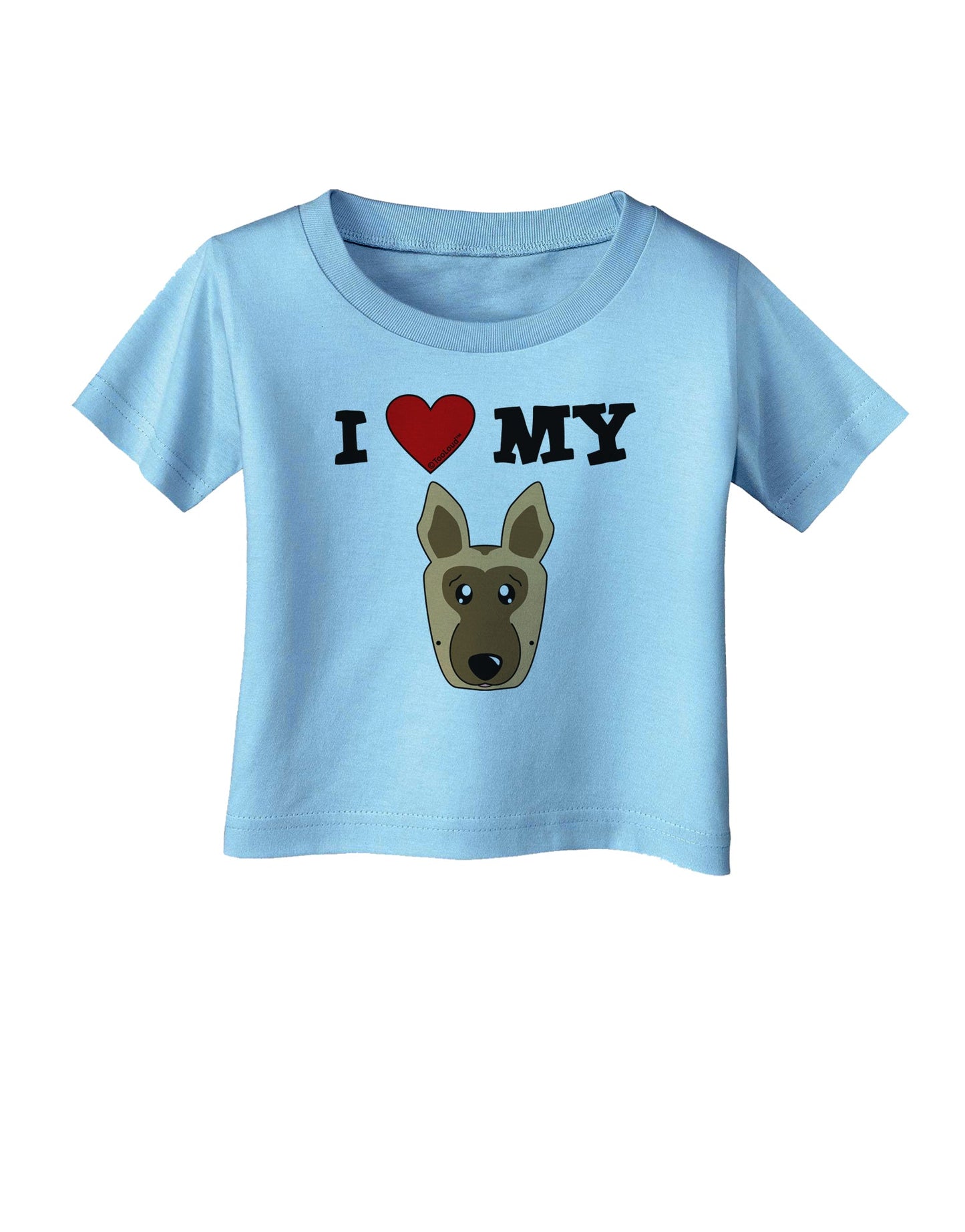 I Heart My - Cute German Shepherd Dog Infant T-Shirt by TooLoud-Infant T-Shirt-TooLoud-Aquatic-Blue-06-Months-Davson Sales