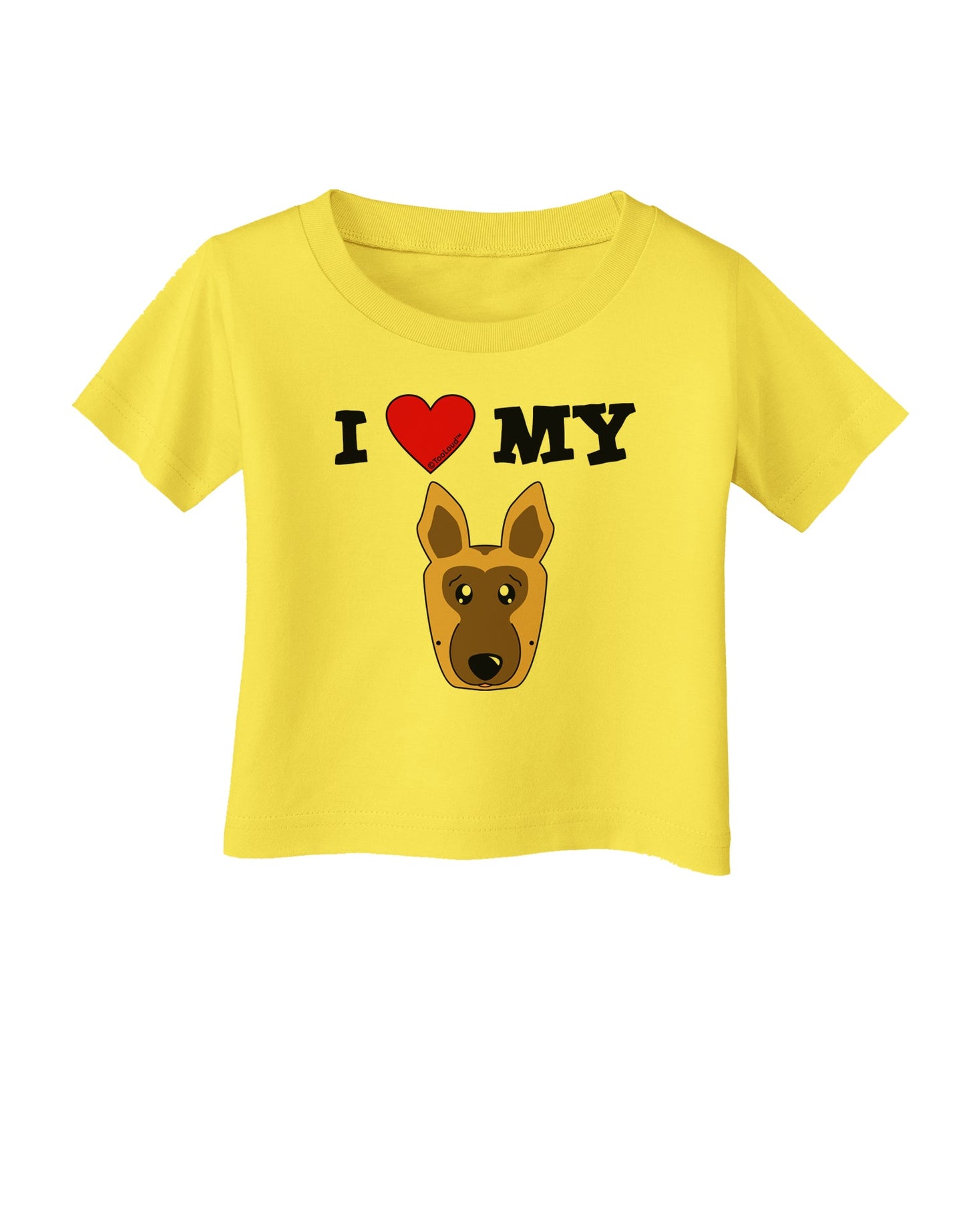 I Heart My - Cute German Shepherd Dog Infant T-Shirt by TooLoud-Infant T-Shirt-TooLoud-Yellow-06-Months-Davson Sales