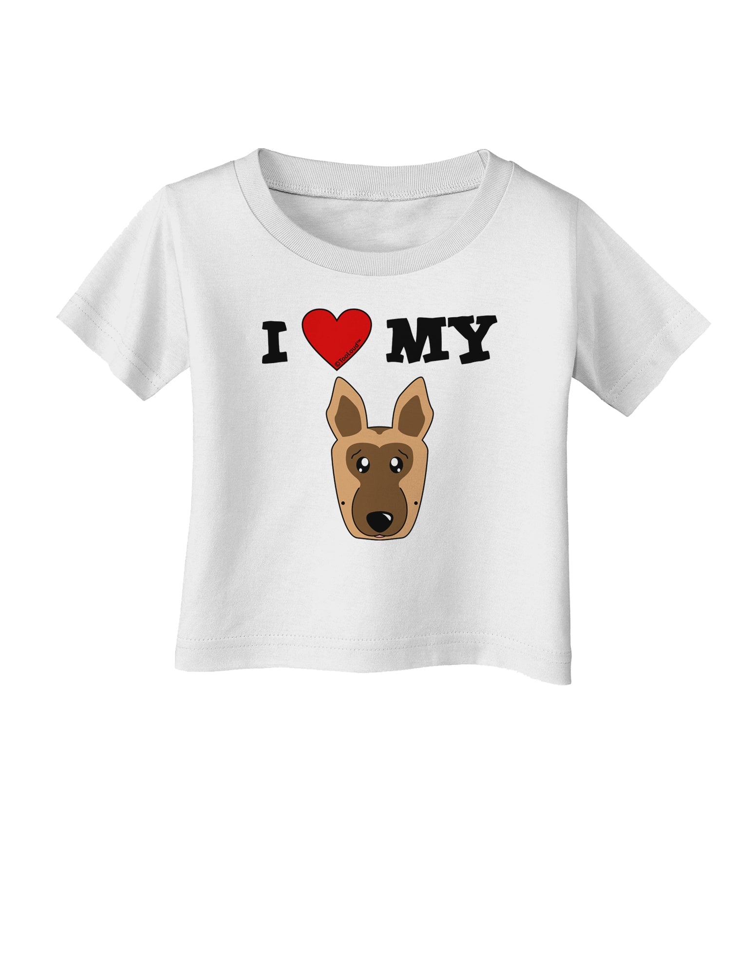 I Heart My - Cute German Shepherd Dog Infant T-Shirt by TooLoud-Infant T-Shirt-TooLoud-White-06-Months-Davson Sales