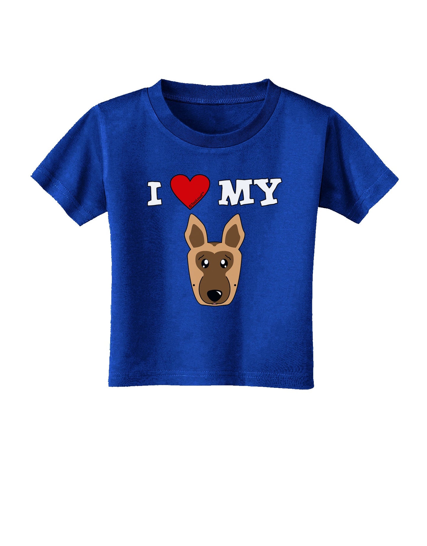 I Heart My - Cute German Shepherd Dog Toddler T-Shirt Dark by TooLoud-Toddler T-Shirt-TooLoud-Royal-Blue-2T-Davson Sales
