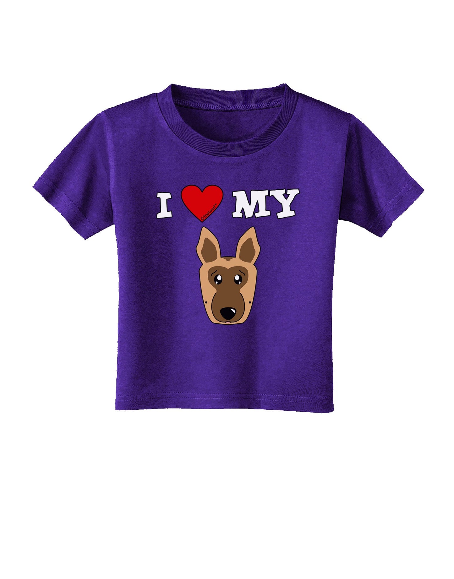 I Heart My - Cute German Shepherd Dog Toddler T-Shirt Dark by TooLoud-Toddler T-Shirt-TooLoud-Purple-2T-Davson Sales