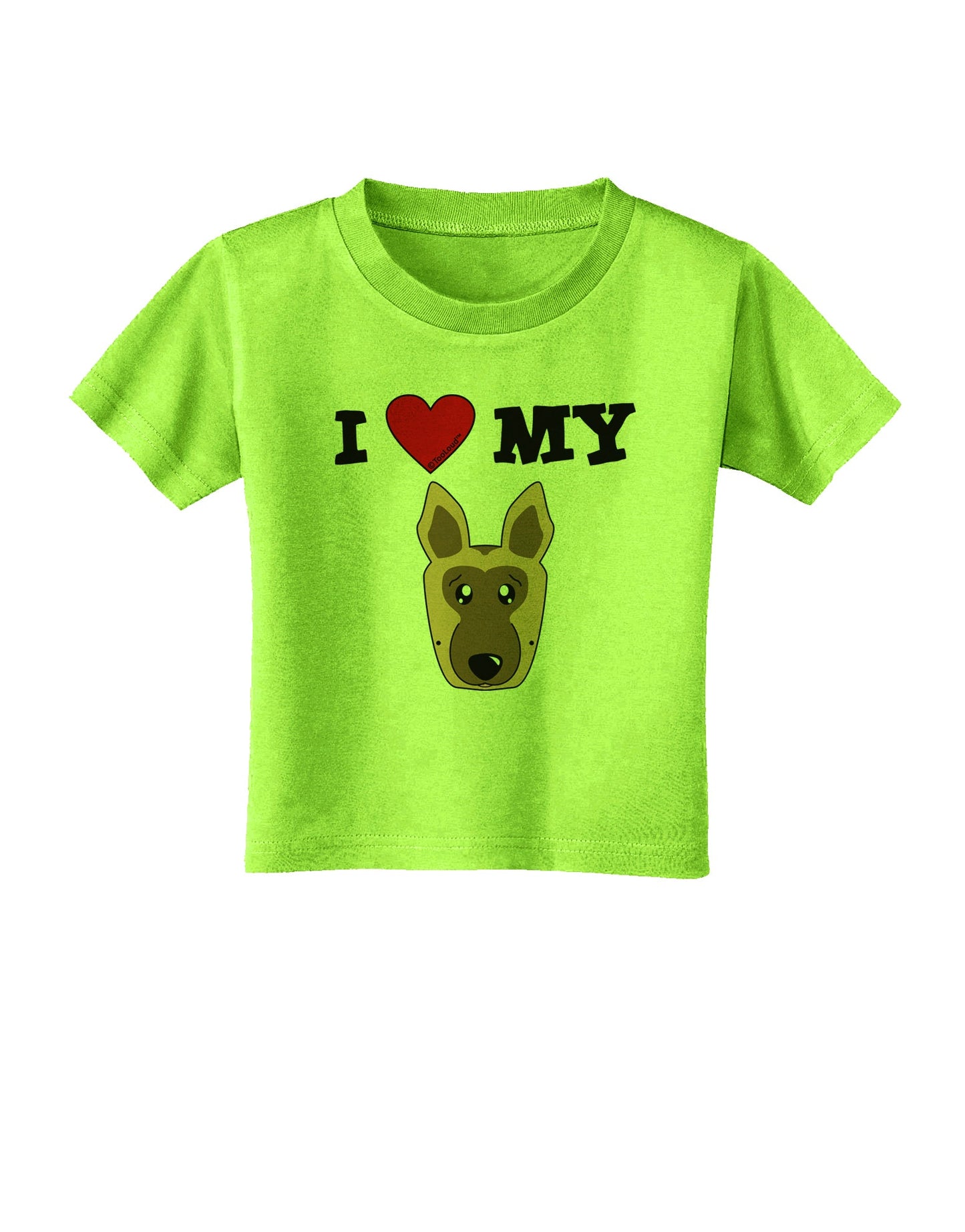 I Heart My - Cute German Shepherd Dog Toddler T-Shirt by TooLoud-Toddler T-Shirt-TooLoud-Lime-Green-2T-Davson Sales