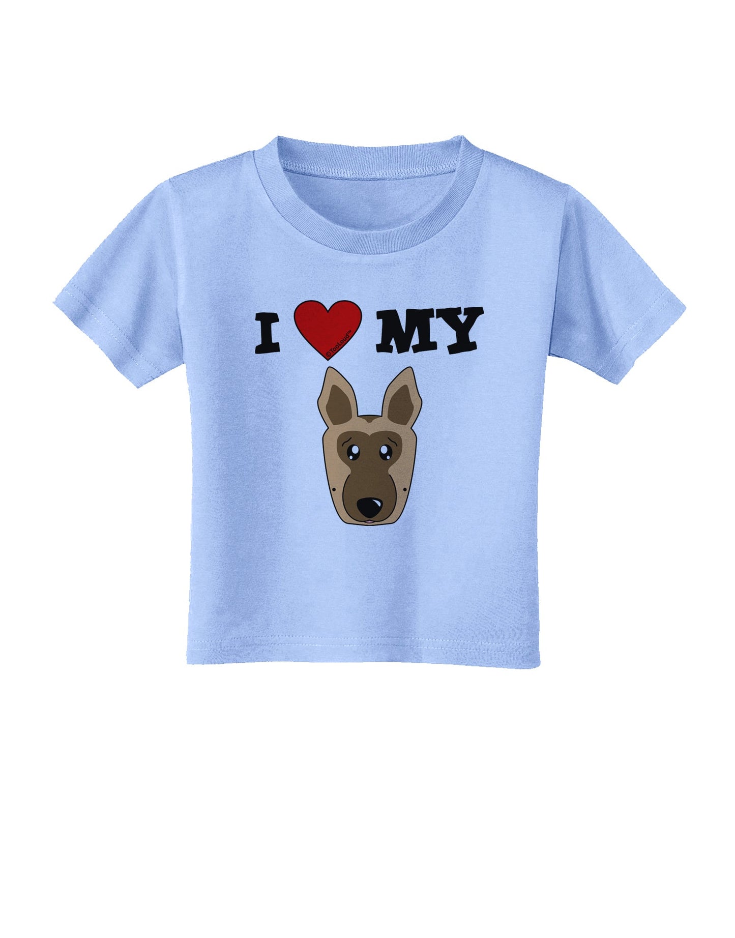 I Heart My - Cute German Shepherd Dog Toddler T-Shirt by TooLoud-Toddler T-Shirt-TooLoud-Aquatic-Blue-2T-Davson Sales