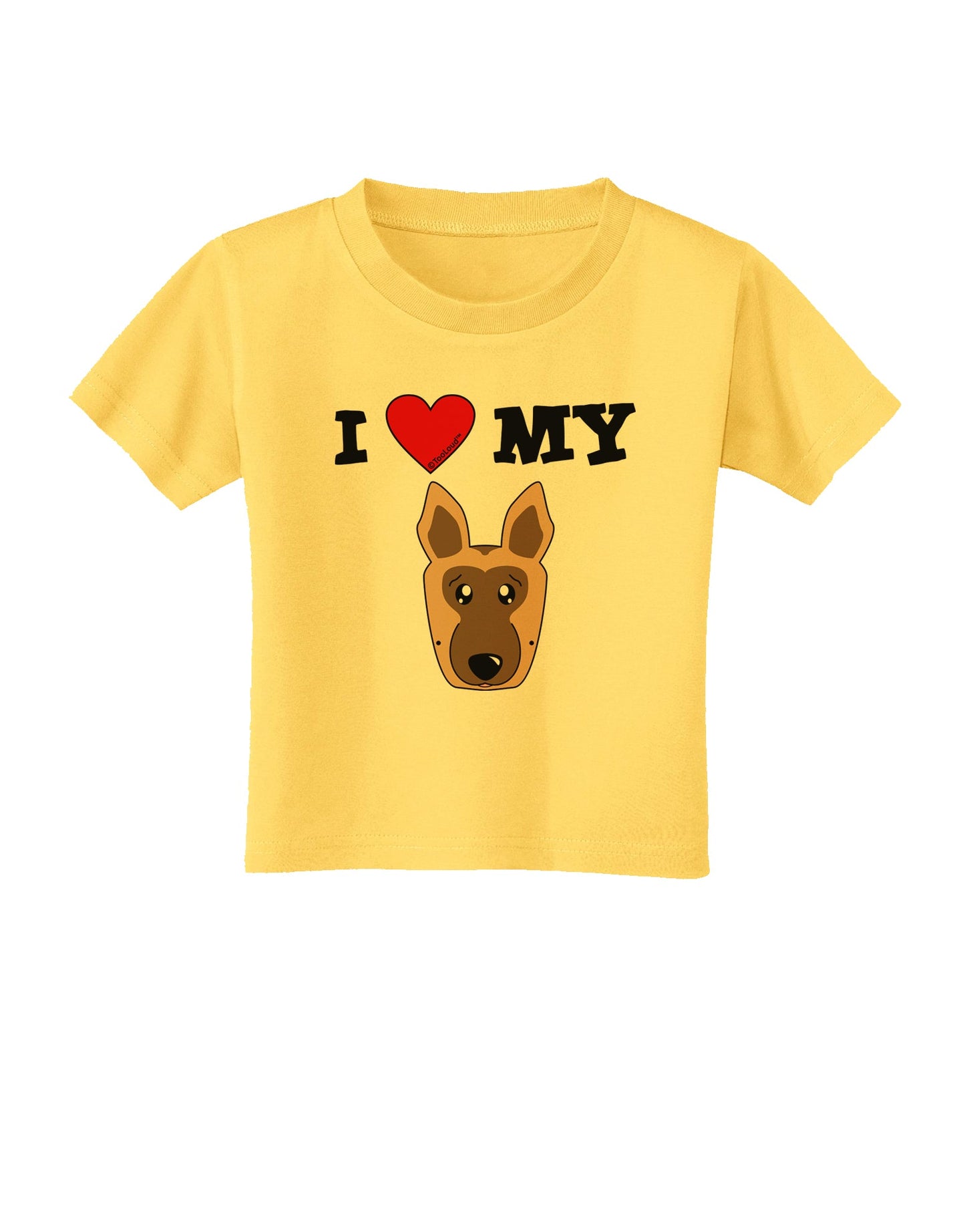 I Heart My - Cute German Shepherd Dog Toddler T-Shirt by TooLoud-Toddler T-Shirt-TooLoud-Yellow-2T-Davson Sales