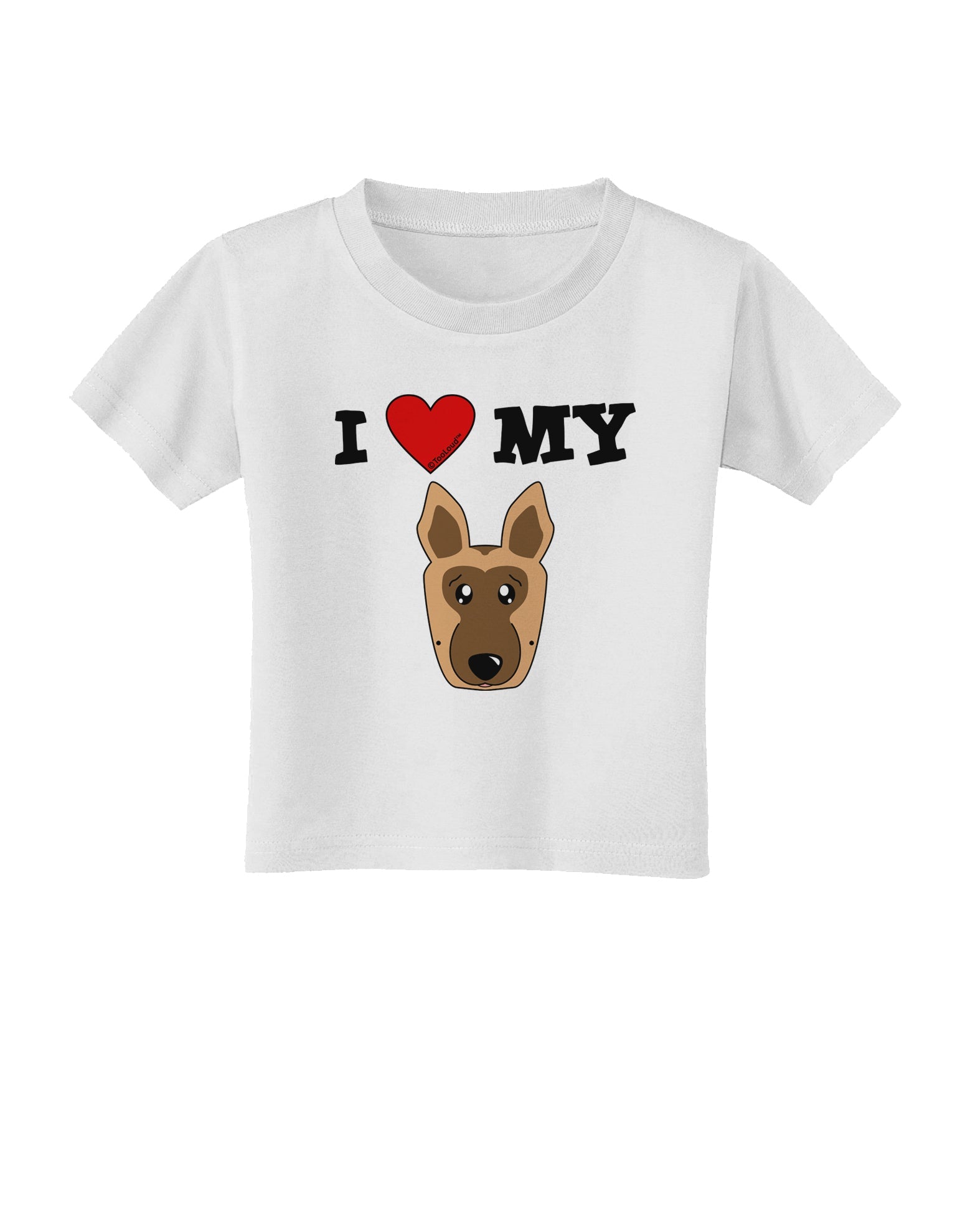 I Heart My - Cute German Shepherd Dog Toddler T-Shirt by TooLoud-Toddler T-Shirt-TooLoud-White-2T-Davson Sales