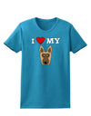 I Heart My - Cute German Shepherd Dog Womens Dark T-Shirt by TooLoud-Womens T-Shirt-TooLoud-Turquoise-X-Small-Davson Sales