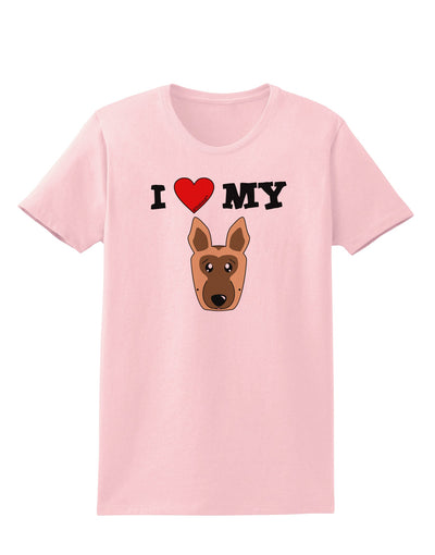 I Heart My - Cute German Shepherd Dog Womens T-Shirt by TooLoud-Womens T-Shirt-TooLoud-PalePink-X-Small-Davson Sales