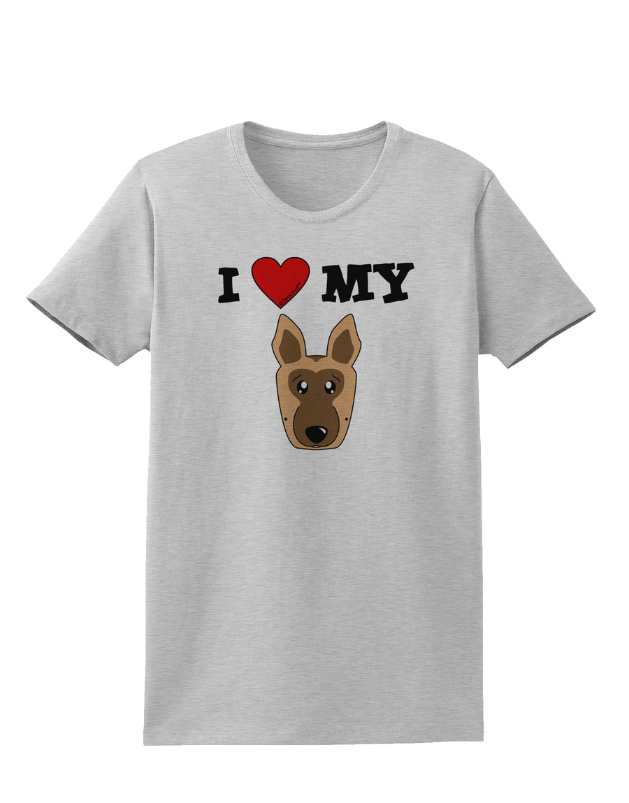 I Heart My - Cute German Shepherd Dog Womens T-Shirt by TooLoud-Womens T-Shirt-TooLoud-White-X-Small-Davson Sales