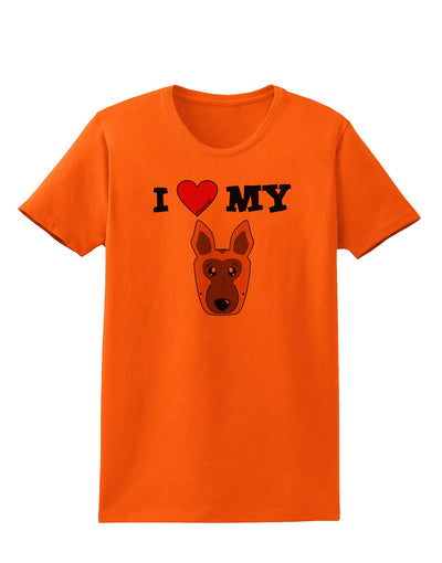 I Heart My - Cute German Shepherd Dog Womens T-Shirt by TooLoud-Womens T-Shirt-TooLoud-Orange-X-Small-Davson Sales