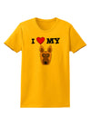 I Heart My - Cute German Shepherd Dog Womens T-Shirt by TooLoud-Womens T-Shirt-TooLoud-Gold-X-Small-Davson Sales