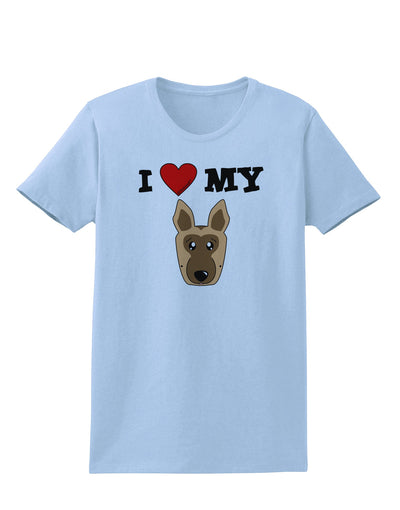 I Heart My - Cute German Shepherd Dog Womens T-Shirt by TooLoud-Womens T-Shirt-TooLoud-Light-Blue-X-Small-Davson Sales