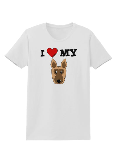 I Heart My - Cute German Shepherd Dog Womens T-Shirt by TooLoud-Womens T-Shirt-TooLoud-White-X-Small-Davson Sales