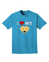 I Heart My - Cute Golden Retriever Dog Adult Dark T-Shirt by TooLoud-Mens T-Shirt-TooLoud-Turquoise-Small-Davson Sales