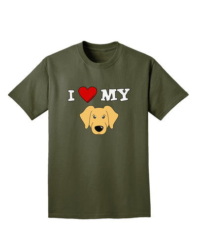 I Heart My - Cute Golden Retriever Dog Adult Dark T-Shirt by TooLoud-Mens T-Shirt-TooLoud-Military-Green-Small-Davson Sales