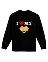 I Heart My - Cute Golden Retriever Dog Adult Long Sleeve Dark T-Shirt by TooLoud-TooLoud-Black-Small-Davson Sales