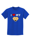 I Heart My - Cute Golden Retriever Dog Childrens Dark T-Shirt by TooLoud-Childrens T-Shirt-TooLoud-Royal-Blue-X-Small-Davson Sales