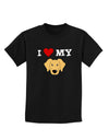 I Heart My - Cute Golden Retriever Dog Childrens Dark T-Shirt by TooLoud-Childrens T-Shirt-TooLoud-Black-X-Small-Davson Sales