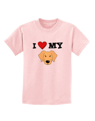 I Heart My - Cute Golden Retriever Dog Childrens T-Shirt by TooLoud-Childrens T-Shirt-TooLoud-PalePink-X-Small-Davson Sales