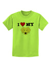 I Heart My - Cute Golden Retriever Dog Childrens T-Shirt by TooLoud-Childrens T-Shirt-TooLoud-Lime-Green-X-Small-Davson Sales