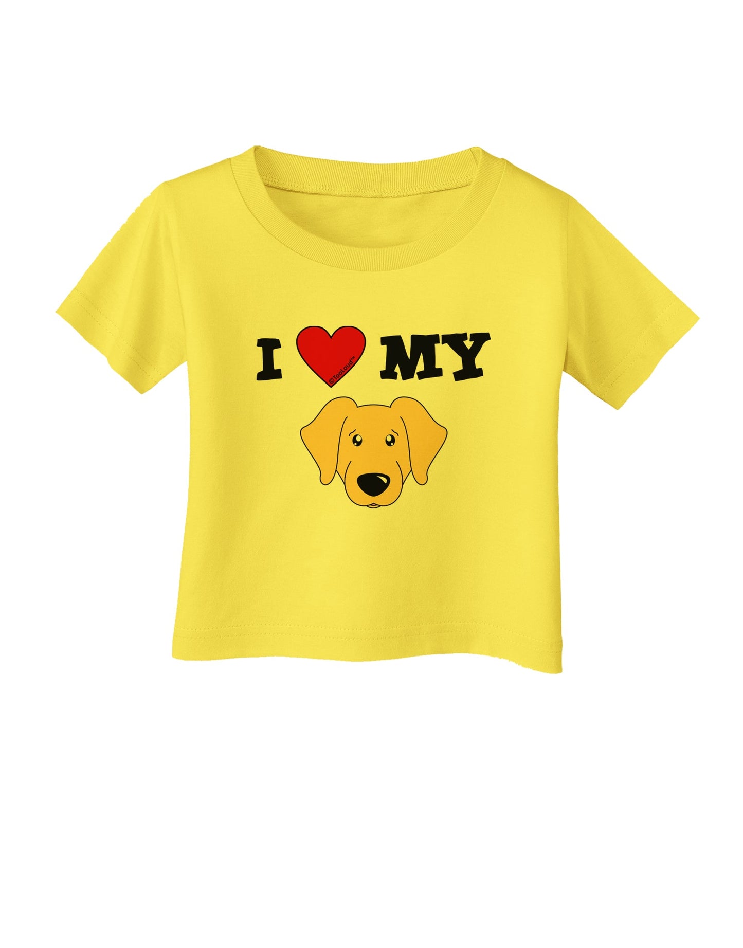 I Heart My - Cute Golden Retriever Dog Infant T-Shirt by TooLoud-Infant T-Shirt-TooLoud-Yellow-06-Months-Davson Sales