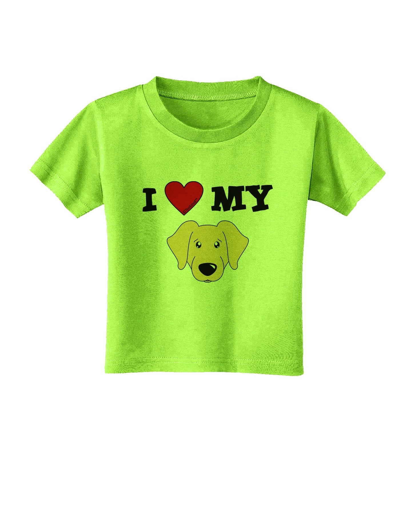 I Heart My - Cute Golden Retriever Dog Toddler T-Shirt by TooLoud-Toddler T-Shirt-TooLoud-Lime-Green-2T-Davson Sales