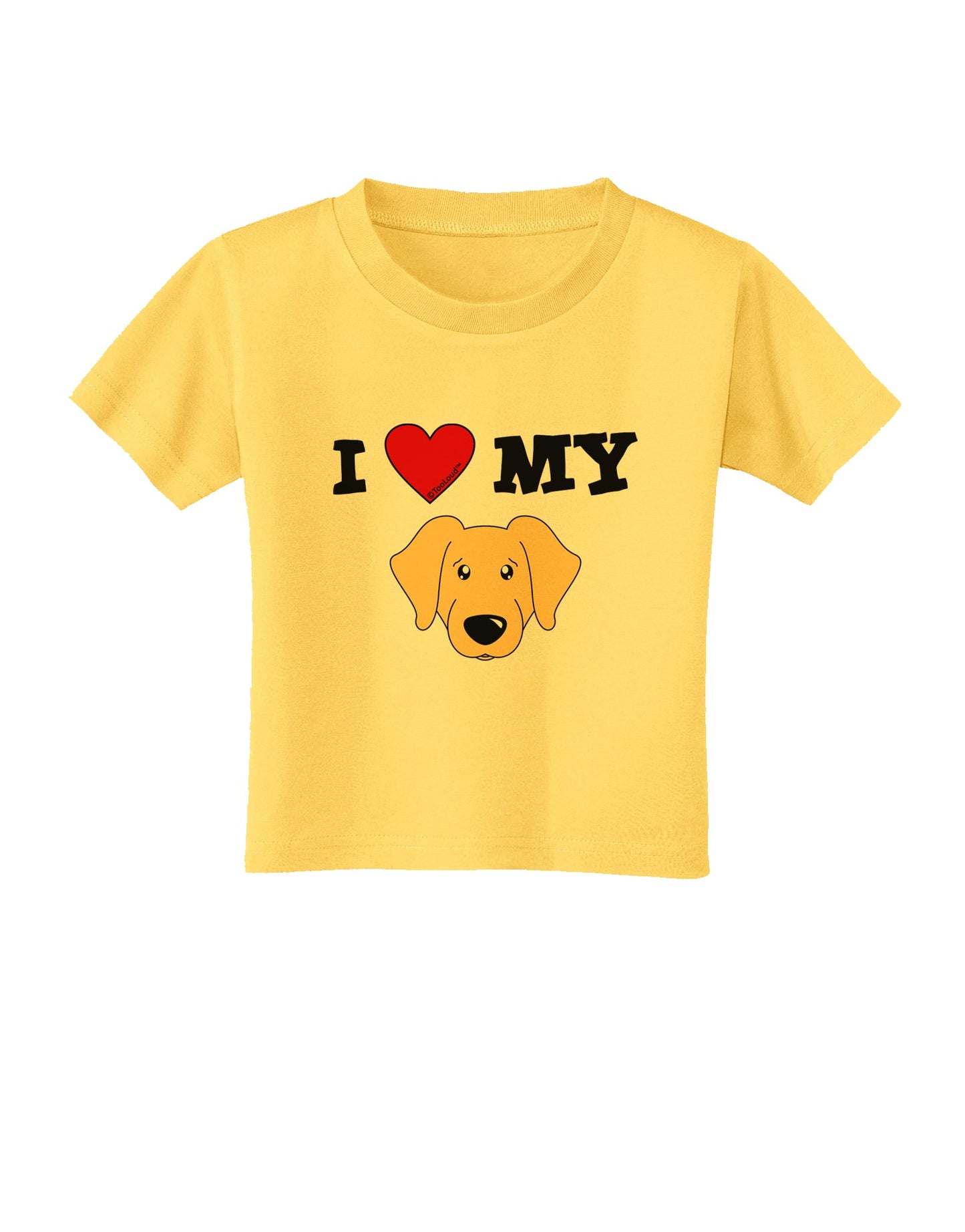 I Heart My - Cute Golden Retriever Dog Toddler T-Shirt by TooLoud-Toddler T-Shirt-TooLoud-Yellow-2T-Davson Sales