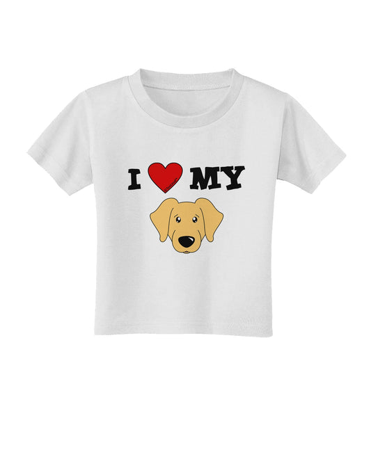 I Heart My - Cute Golden Retriever Dog Toddler T-Shirt by TooLoud-Toddler T-Shirt-TooLoud-White-2T-Davson Sales