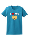 I Heart My - Cute Golden Retriever Dog Womens Dark T-Shirt by TooLoud-Womens T-Shirt-TooLoud-Turquoise-X-Small-Davson Sales