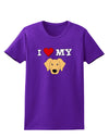 I Heart My - Cute Golden Retriever Dog Womens Dark T-Shirt by TooLoud-Womens T-Shirt-TooLoud-Purple-X-Small-Davson Sales