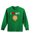 I Heart My - Cute Pomeranian Dog Adult Long Sleeve Dark T-Shirt by TooLoud-TooLoud-Kelly-Green-Small-Davson Sales