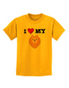 I Heart My - Cute Pomeranian Dog Childrens T-Shirt by TooLoud-Childrens T-Shirt-TooLoud-Gold-X-Small-Davson Sales