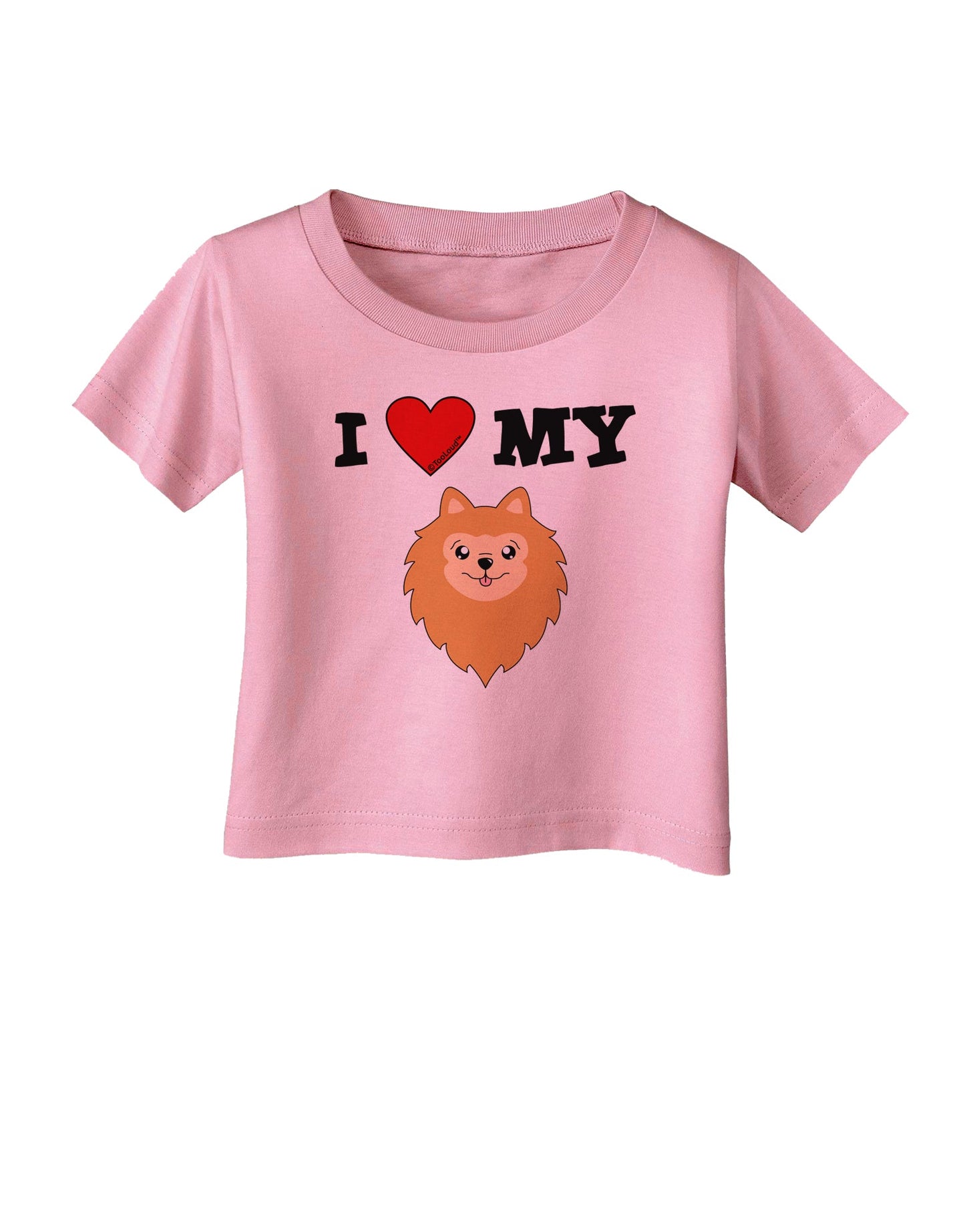 I Heart My - Cute Pomeranian Dog Infant T-Shirt by TooLoud-Infant T-Shirt-TooLoud-Candy-Pink-06-Months-Davson Sales