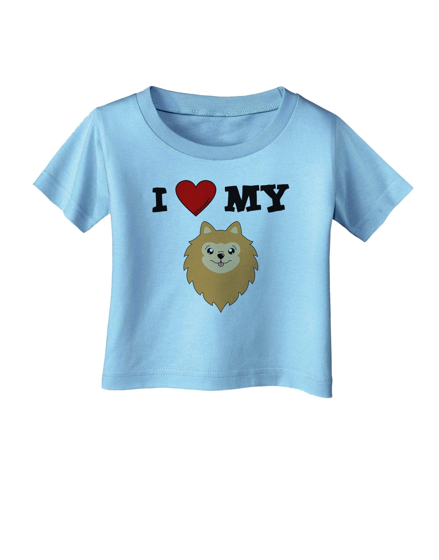 I Heart My - Cute Pomeranian Dog Infant T-Shirt by TooLoud-Infant T-Shirt-TooLoud-Aquatic-Blue-06-Months-Davson Sales