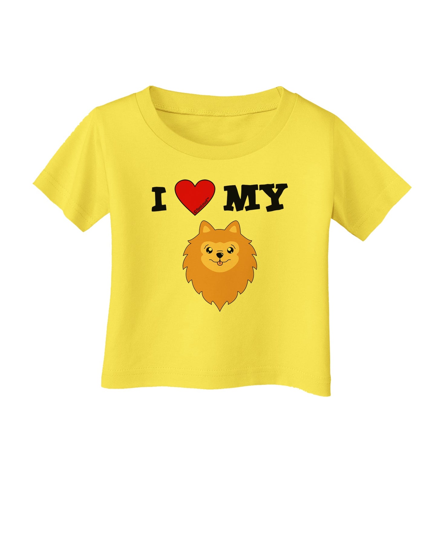 I Heart My - Cute Pomeranian Dog Infant T-Shirt by TooLoud-Infant T-Shirt-TooLoud-Yellow-06-Months-Davson Sales