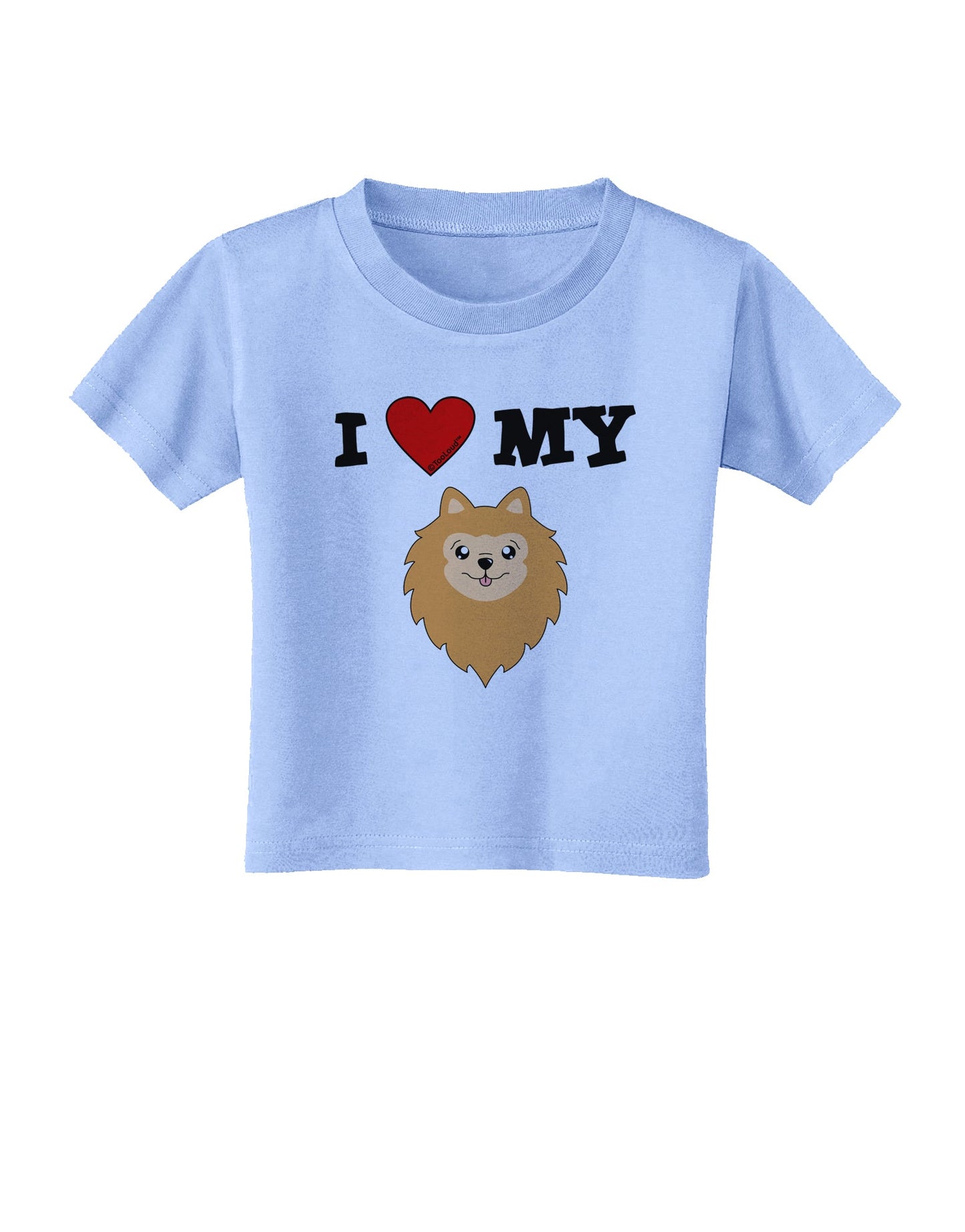 I Heart My - Cute Pomeranian Dog Toddler T-Shirt by TooLoud-Toddler T-Shirt-TooLoud-Aquatic-Blue-2T-Davson Sales