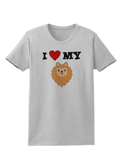 I Heart My - Cute Pomeranian Dog Womens T-Shirt by TooLoud-Womens T-Shirt-TooLoud-AshGray-X-Small-Davson Sales