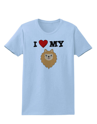 I Heart My - Cute Pomeranian Dog Womens T-Shirt by TooLoud-Womens T-Shirt-TooLoud-Light-Blue-X-Small-Davson Sales