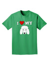 I Heart My - Cute Poodle Dog - White Adult Dark T-Shirt by TooLoud-Mens T-Shirt-TooLoud-Kelly-Green-Small-Davson Sales