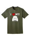 I Heart My - Cute Poodle Dog - White Adult Dark T-Shirt by TooLoud-Mens T-Shirt-TooLoud-Military-Green-Small-Davson Sales